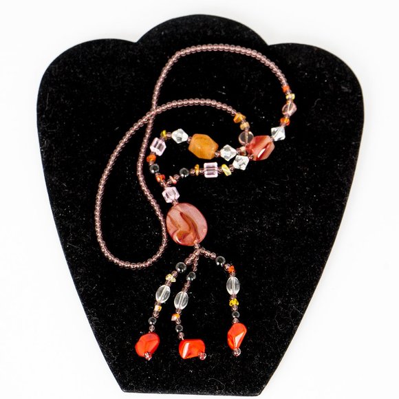 NWOT Natural stone/agate necklace - Picture 2 of 4